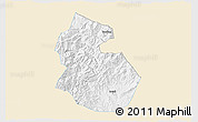 Classic Style 3D Map of Yongren, single color outside