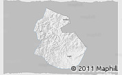 Gray 3D Map of Yongren, single color outside