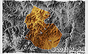 Physical 3D Map of Yongren, desaturated