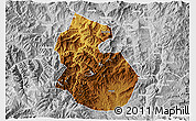 Physical 3D Map of Yongren, lighten, desaturated