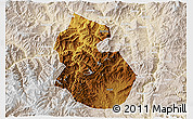 Physical 3D Map of Yongren, lighten