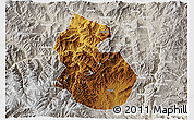 Physical 3D Map of Yongren, lighten, semi-desaturated