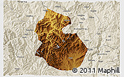 Physical 3D Map of Yongren, shaded relief outside