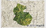 Satellite 3D Map of Yongren, shaded relief outside