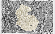Shaded Relief 3D Map of Yongren, darken, desaturated