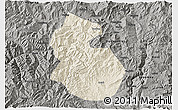 Shaded Relief 3D Map of Yongren, darken, semi-desaturated
