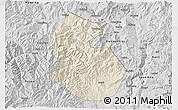 Shaded Relief 3D Map of Yongren, desaturated