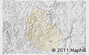 Shaded Relief 3D Map of Yongren, lighten, desaturated