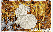 Shaded Relief 3D Map of Yongren, physical outside