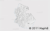Silver Style 3D Map of Yongren, single color outside