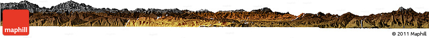 Physical Horizon Map of Yongren, darken