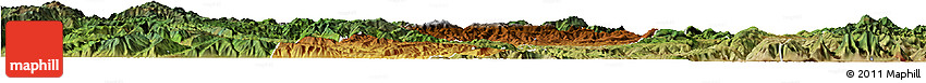 Physical Horizon Map of Yongren, satellite outside