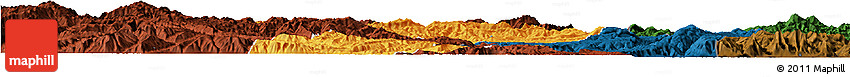 Political Horizon Map of Yongren, darken