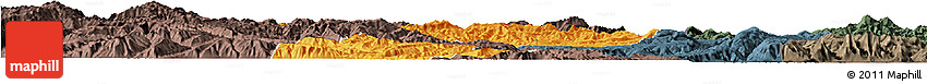 Political Horizon Map of Yongren, darken, semi-desaturated