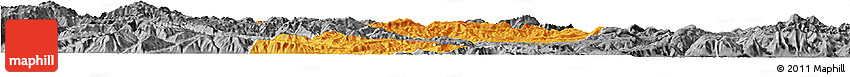 Political Horizon Map of Yongren, desaturated