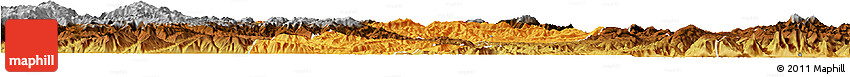 Political Horizon Map of Yongren, physical outside