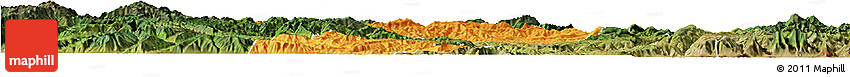 Political Horizon Map of Yongren, satellite outside