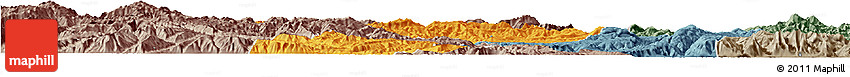 Political Horizon Map of Yongren, semi-desaturated
