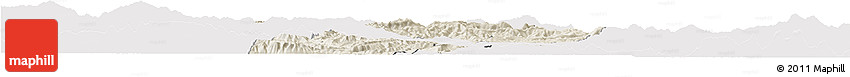 Shaded Relief Horizon Map of Yongren, cropped outside