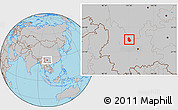 Gray Location Map of Yongren