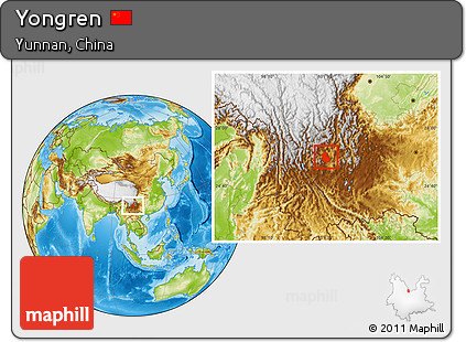 Physical Location Map of Yongren