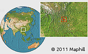 Satellite Location Map of Yongren