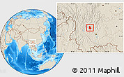 Shaded Relief Location Map of Yongren