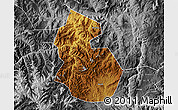Physical Map of Yongren, desaturated