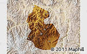 Physical Map of Yongren, lighten