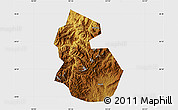 Physical Map of Yongren, single color outside