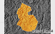 Political Map of Yongren, darken, desaturated