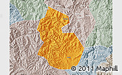 Political Map of Yongren, lighten, semi-desaturated