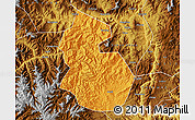 Political Map of Yongren, physical outside