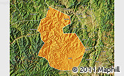 Political Map of Yongren, satellite outside