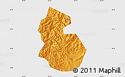 Political Map of Yongren, single color outside