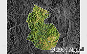 Satellite Map of Yongren, darken, desaturated