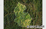 Satellite Map of Yongren, darken
