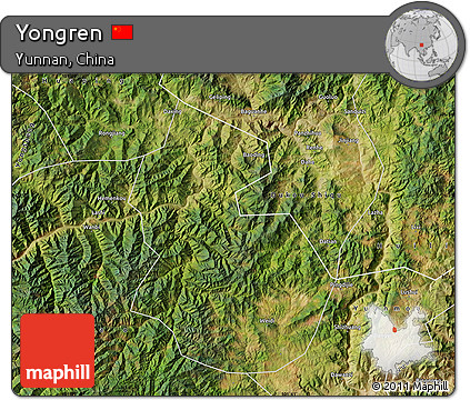 Satellite Map of Yongren