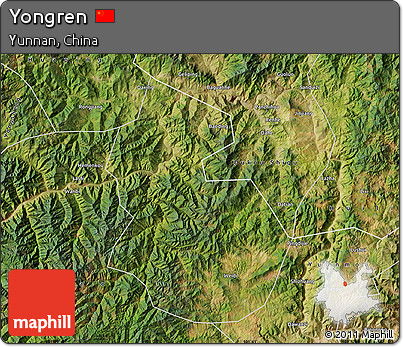Satellite Map of Yongren