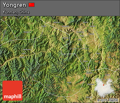 Satellite Map of Yongren