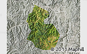Satellite Map of Yongren, lighten, semi-desaturated