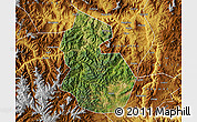 Satellite Map of Yongren, physical outside