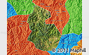 Satellite Map of Yongren, political outside