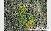 Satellite Map of Yongren, semi-desaturated