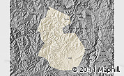 Shaded Relief Map of Yongren, darken, desaturated