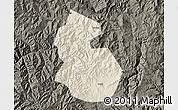 Shaded Relief Map of Yongren, darken