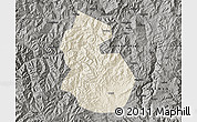 Shaded Relief Map of Yongren, darken, semi-desaturated