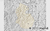 Shaded Relief Map of Yongren, desaturated