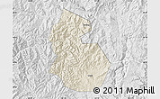 Shaded Relief Map of Yongren, lighten, desaturated