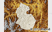 Shaded Relief Map of Yongren, physical outside